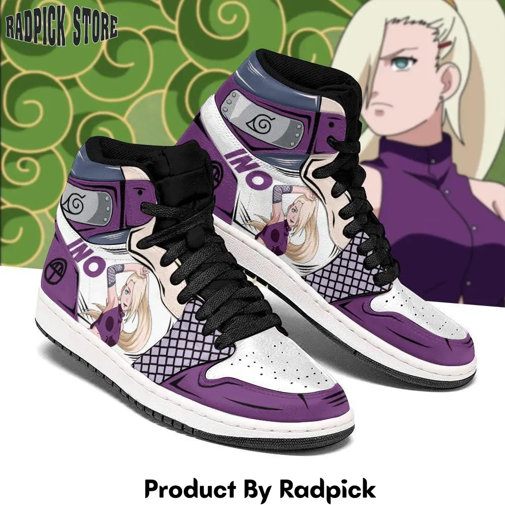 Ino yamanaka air jordan high top sneakers anime symbol costume boots  rp0250632
